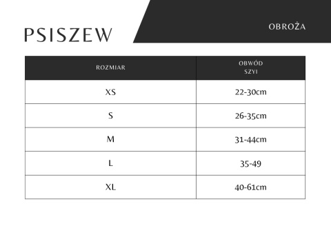 Obroża ,,Pandy'' szer.taśmy 2cm