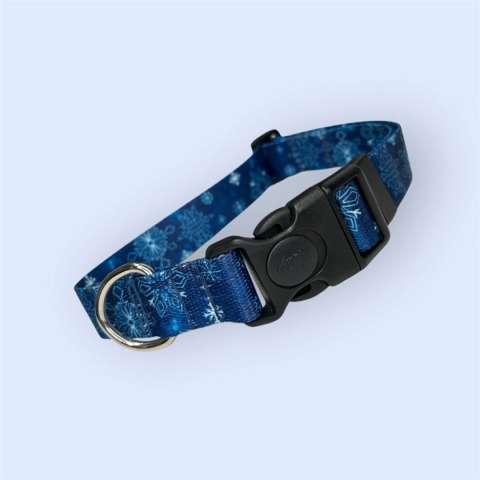 Obroża ,,Śnieżynki'' szer.taśmy 2cm