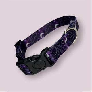 Obroża ,,Wilk pod księzycem'' szer.taśmy 2,5cm