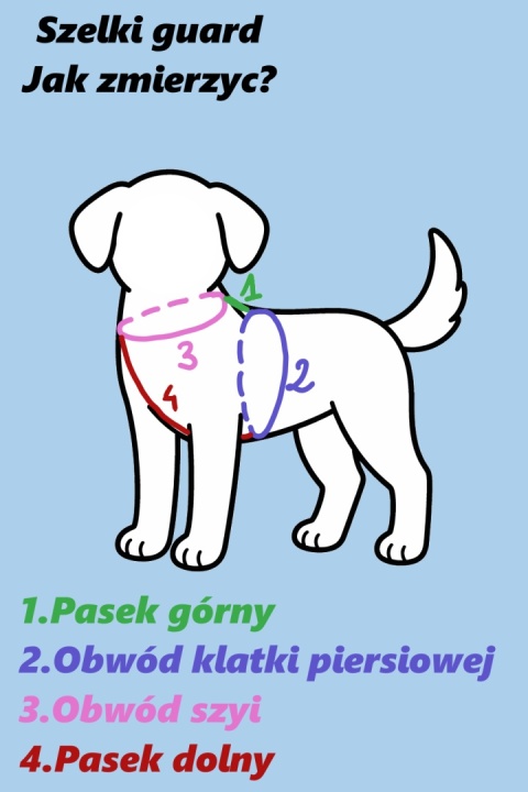 Szelki guard ,,Zebry'' szer.taśmy 2,5cm